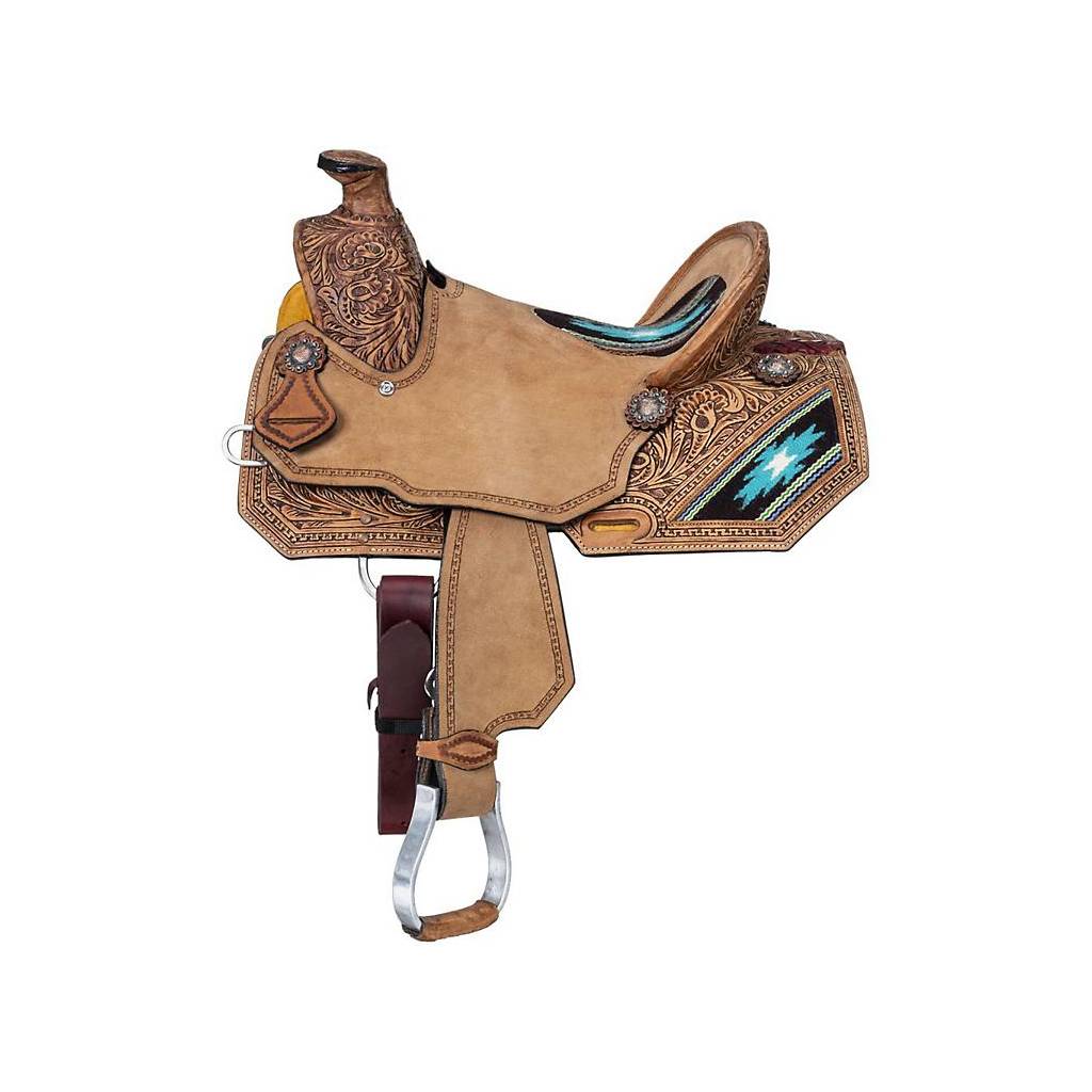 Silver Royal Youth Aztec Wade Saddle