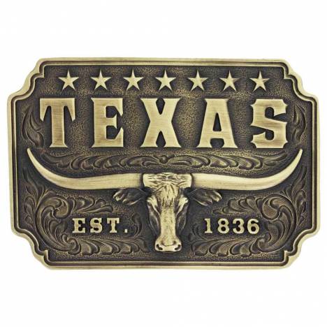 Montana Silversmiths Classic Texas Longhorn Attitude Buckle