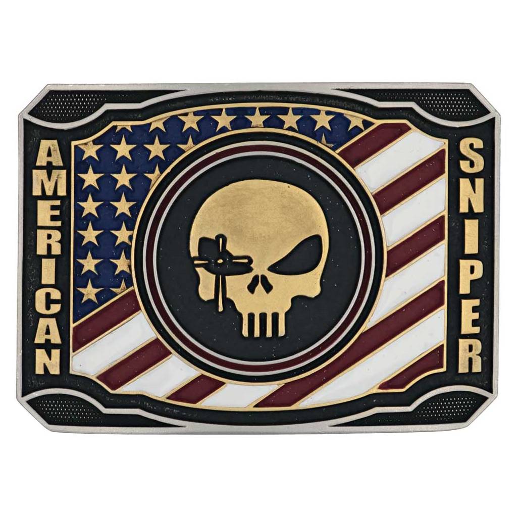 Montana Silversmiths Patriotic Duty Chris Kyle Attitude Belt Buckle