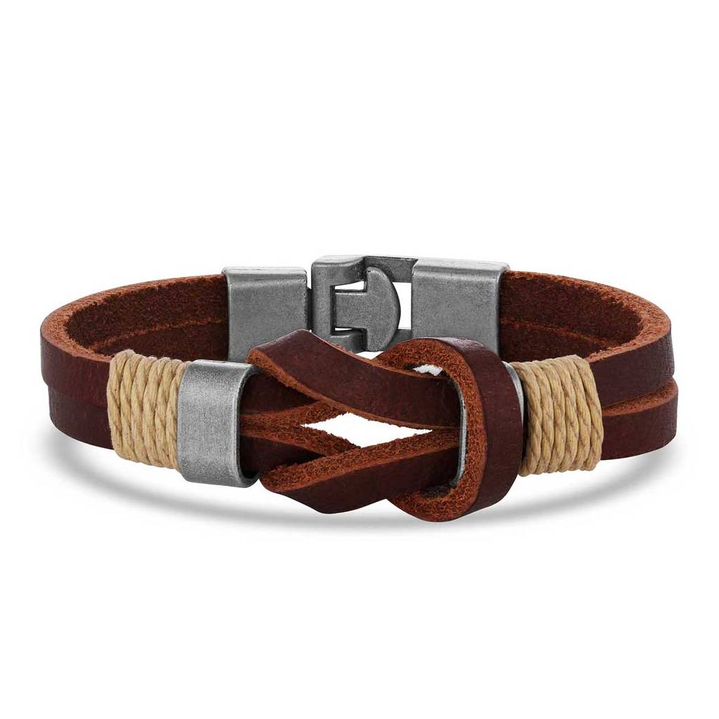 Montana Silversmiths Stronger Together Leather Bracelet