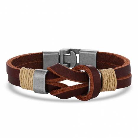 Montana Silversmiths Stronger Together Leather Bracelet