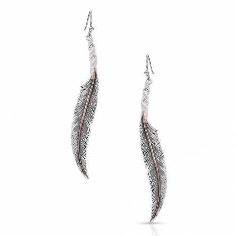 Montana Silversmiths Wind Dancer Wrapped Feather Earrings