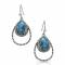 Montana Silversmiths Double Rope Turquoise Earrings