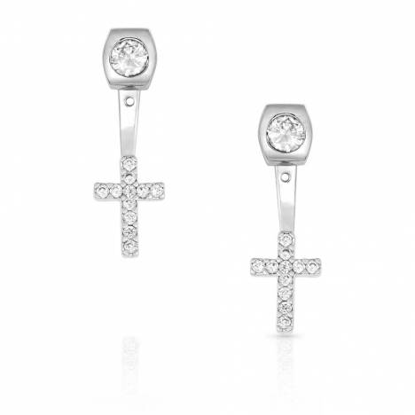 Montana Silversmiths Star Lights Faith Cross Earrings