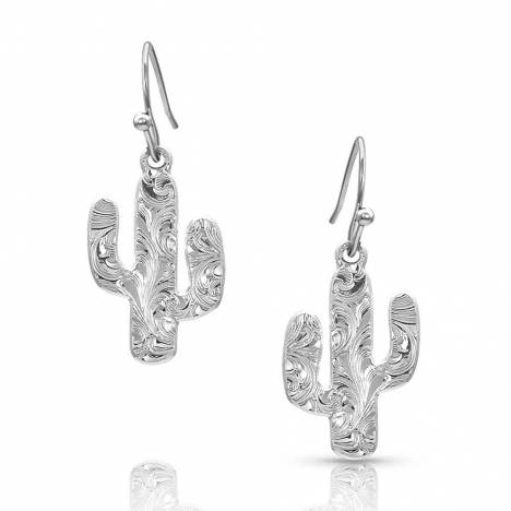 Montana Silversmiths Desert Full Moon Cactus Earrings