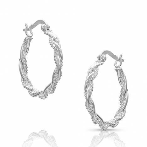 Montana Silversmiths Braided Rope Hoop Earrings