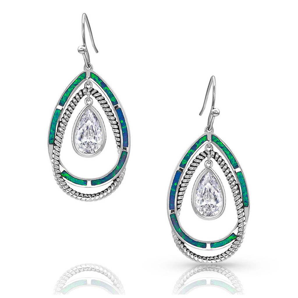 Montana Silversmiths Opal Ribbons Teardrop Earrings