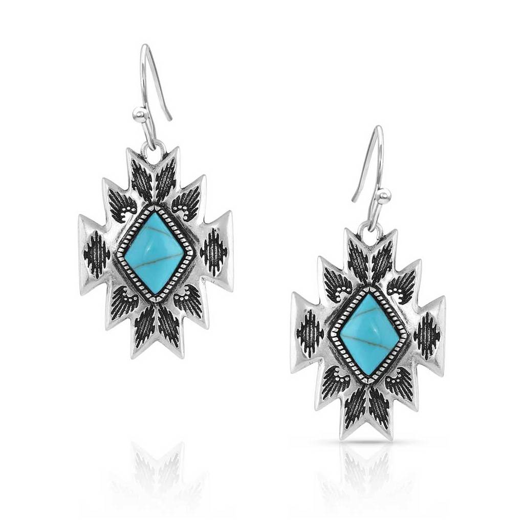 Montana Silversmiths Turquoise Star Pendant Earrings