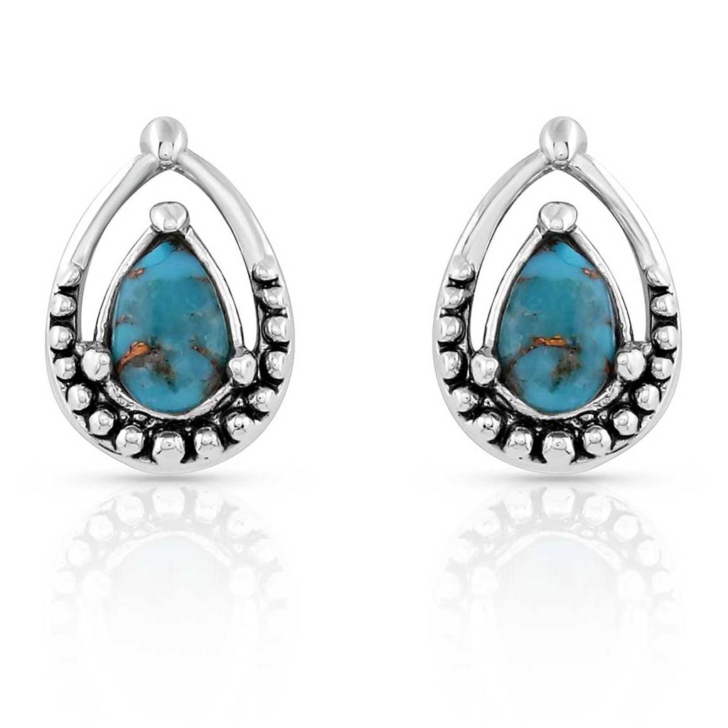 Montana Silversmiths Touch of Turquoise Teardrop Earrings