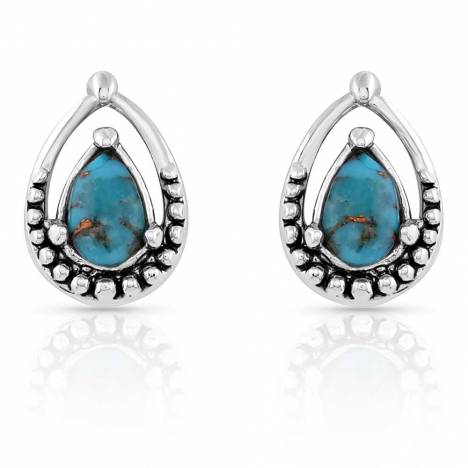 Montana Silversmiths Touch of Turquoise Teardrop Earrings