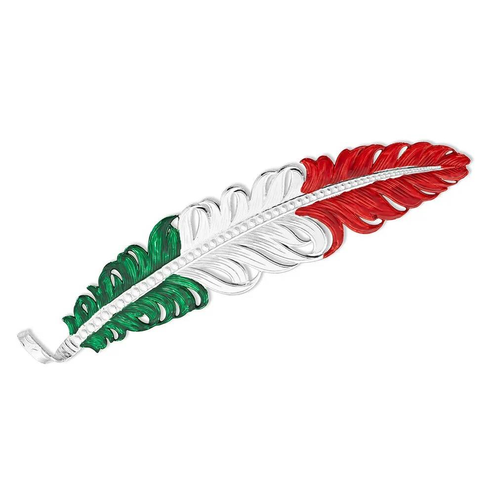 4-289828 Montana Silversmiths Mexico Flag Hat Feather sku 4-289828