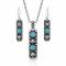 Montana Silversmiths Starlight Starbrite Stone Turquoise Silver Jewelry Set