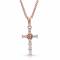 Montana Silversmiths Entwined Rose Gold Brilliant Cross Necklace