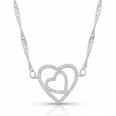 Montana Silversmiths Double Open Heart Split Necklace