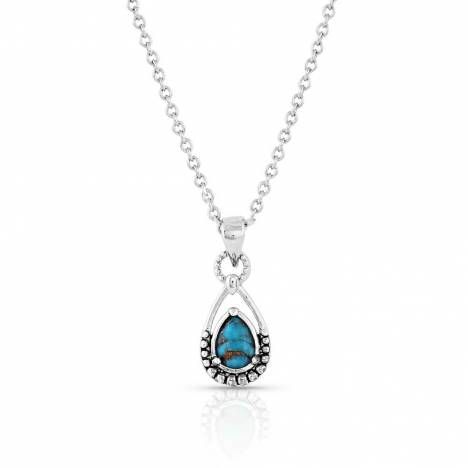 Montana Silversmiths Touch of Turquoise Teardrop Necklace