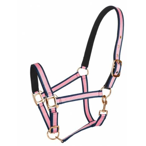 TuffRider Adjustable Nylon Breakaway Halter with Padded Crown And Rose Gold Hardware