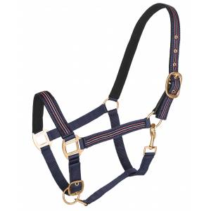 TuffRider Adjustable Nylon Breakaway Halter with Padded Crown And Rose Gold Hardware