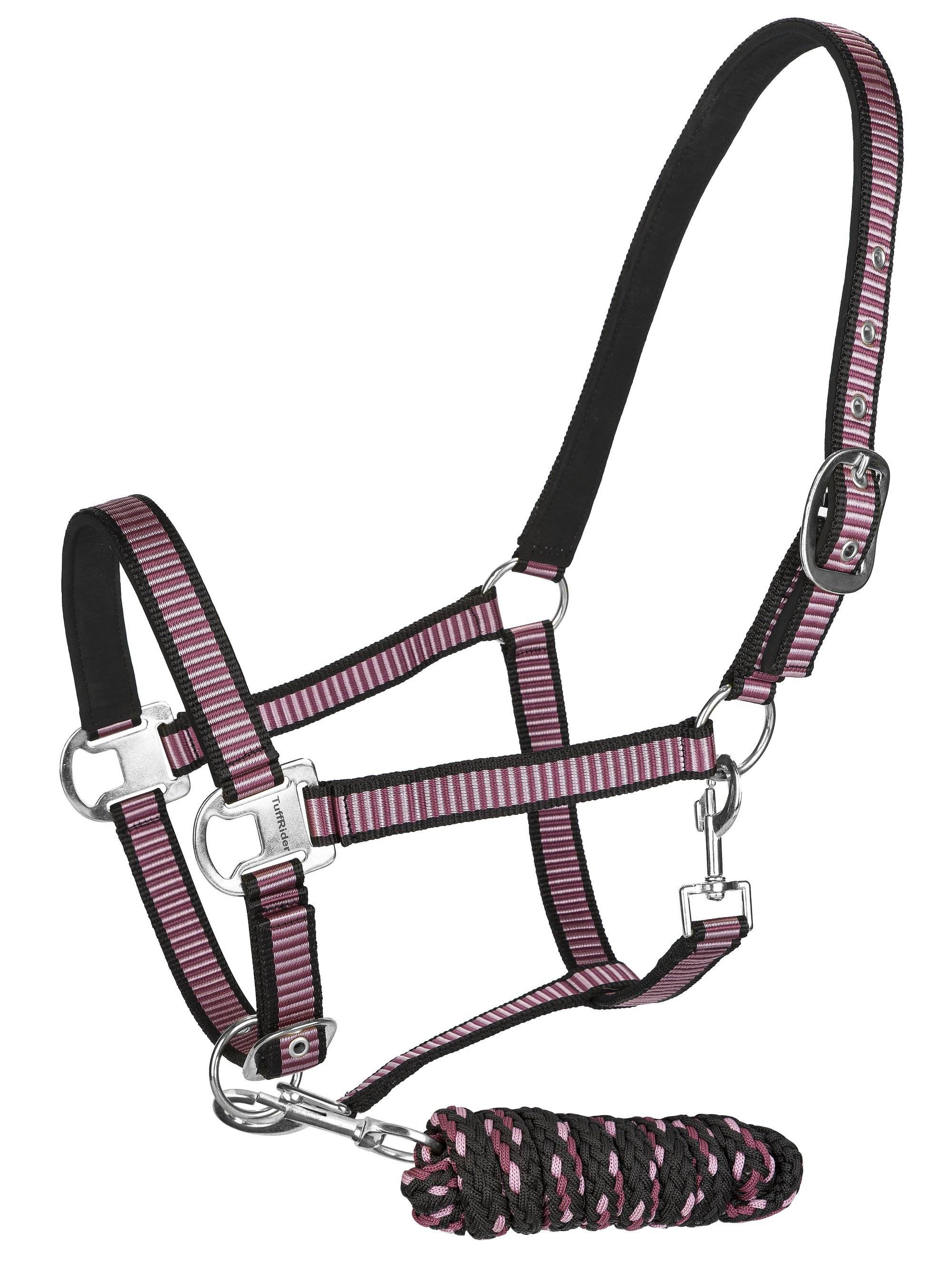 TuffRider Adjustable Nylon Breakaway Halter with Padded Crown And Lead