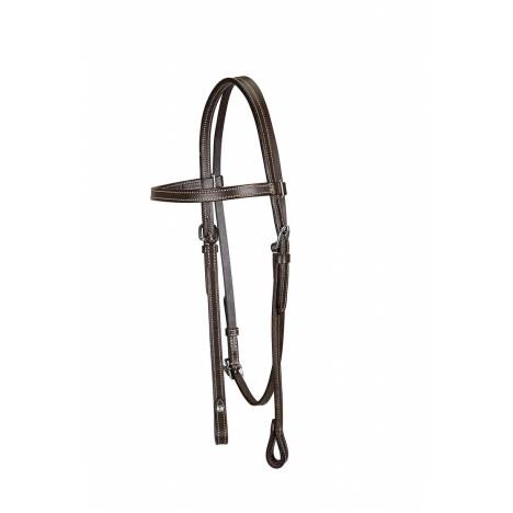 TuffRider Western Browband Headstall With Chicago Screw Bit Ends