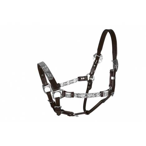 TuffRider Western Deluxe Show Halter With Silver Hardware