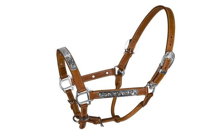 1015-1283_H TuffRider Western Deluxe Show Halter With Silver B sku 1015-1283_H