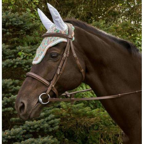 Equine Couture Rainbow Fly Bonnet With Crystals