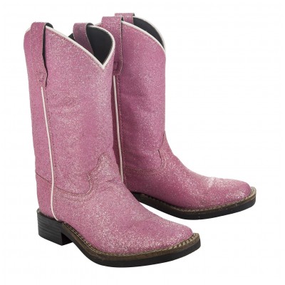 TuffRider Youth Pink Glitter Western Boots