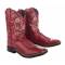 TuffRider Youth Fire Red Floral Western Boots