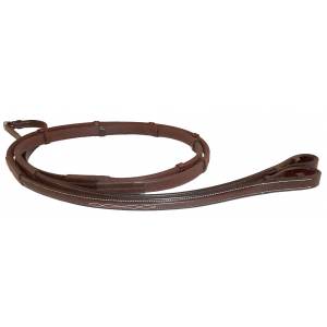 Nunn Finer Bella Donna Square Raised Rubber Rein with Hand Stops