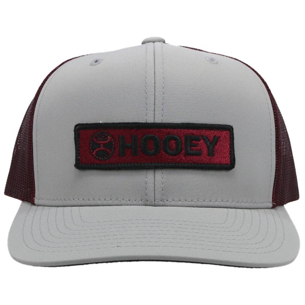 Hooey Lockup 6-Panel Trucker Cap with Maroon/Black Patch