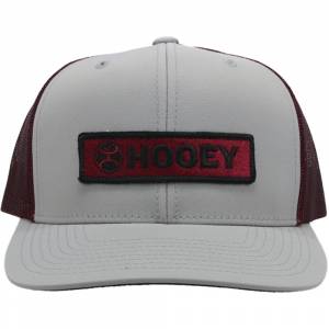 Hooey Lockup 6-Panel Trucker Cap with Maroon/Black Patch