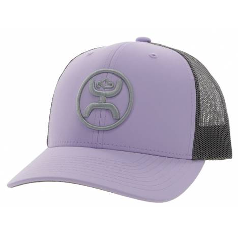 Hooey Blush 6-Panel Trucker Cap with Black Circle Patch