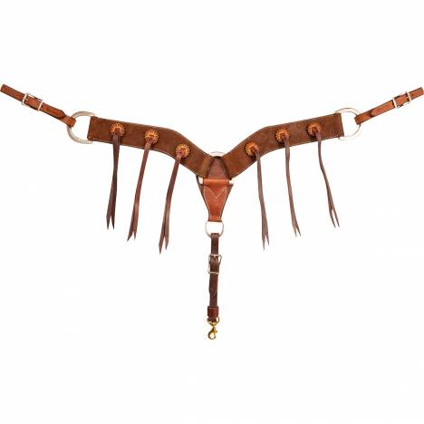 Martin Saddlery Breast Collar with Rosette Blood Knots