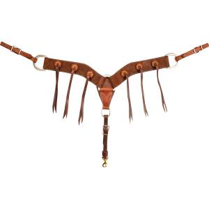 Martin Saddlery Breast Collar with Rosette Blood Knots