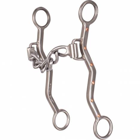 Classic Equine Rickey Green Shank Roping Bit with Chain