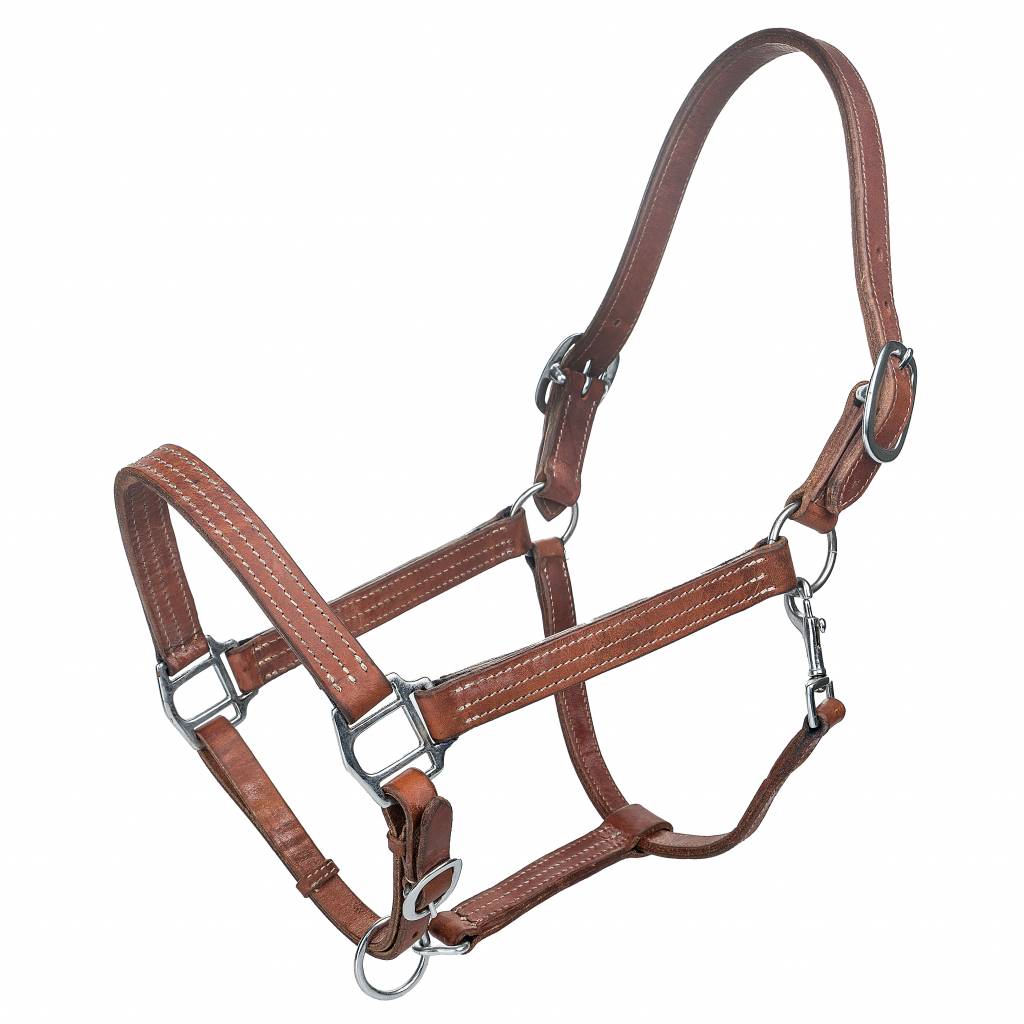 Tabelo Leather Halter with Adjustable Chin & Snap