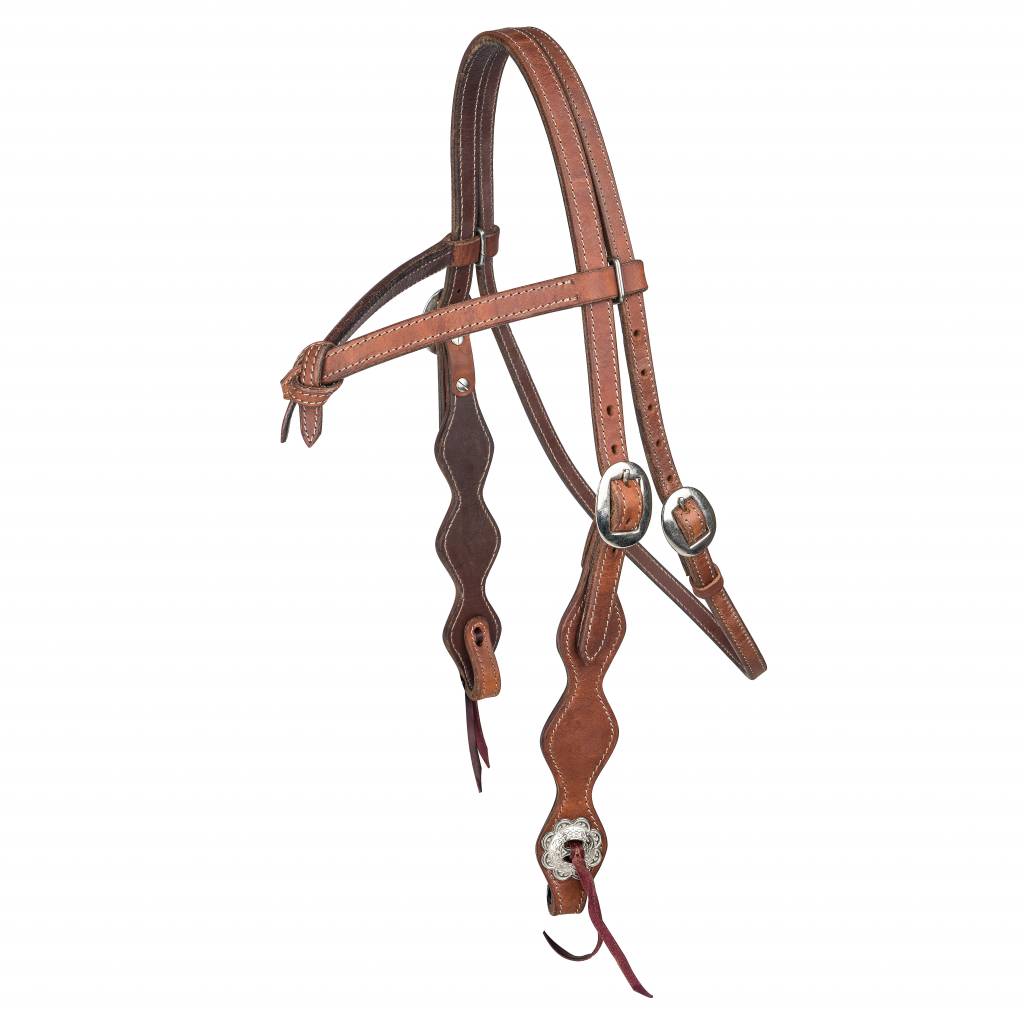 Tabelo Knotted Brow Headstall with Rawhide