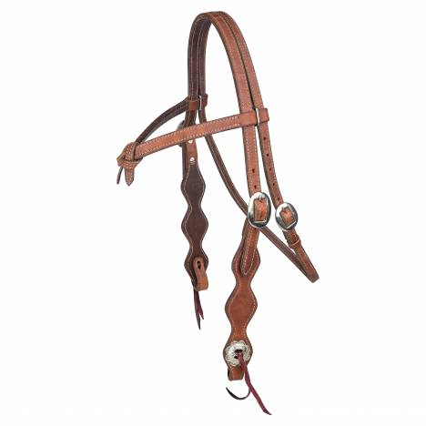 Tabelo Knotted Brow Headstall with Rawhide