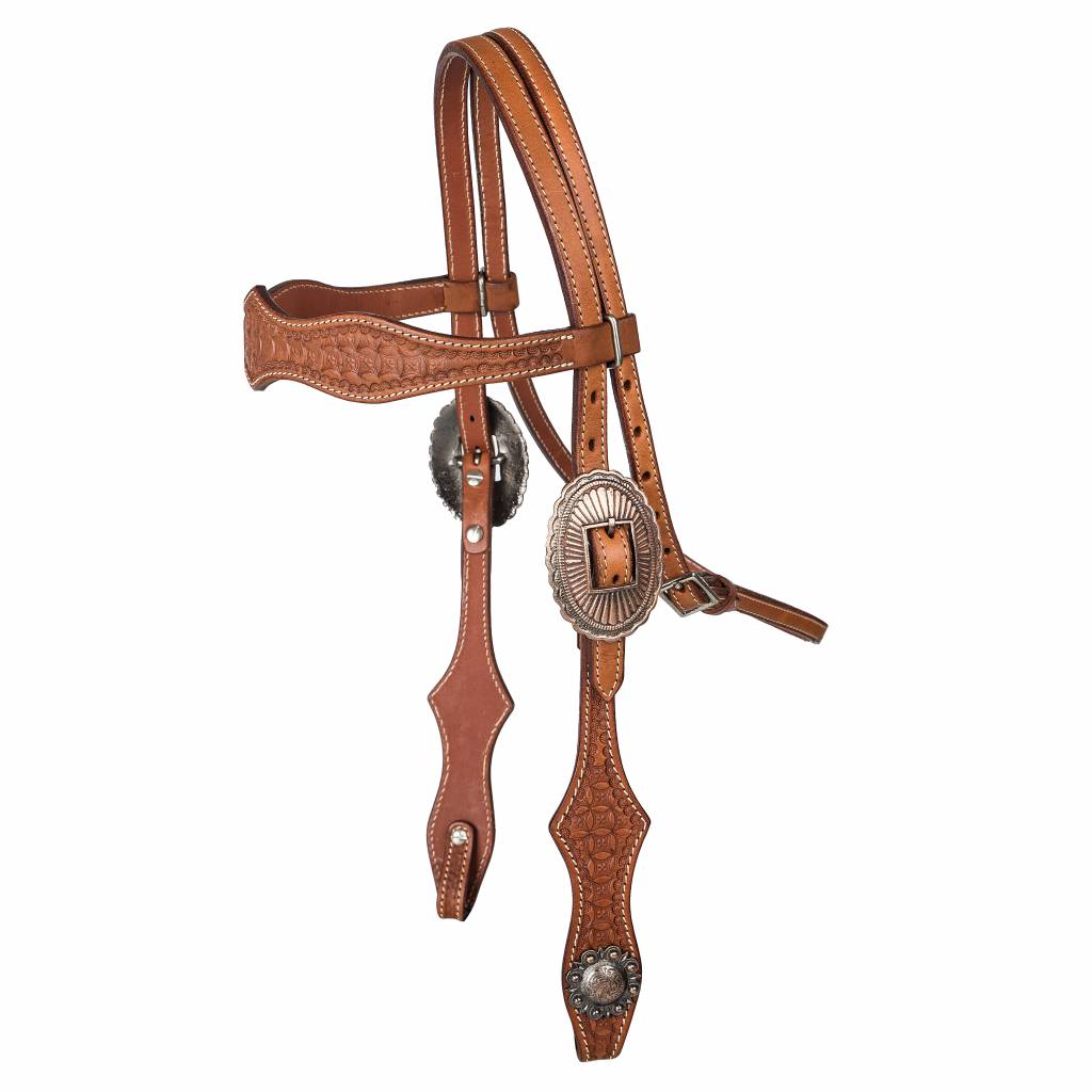 Tabelo Scalloped Brow Headstall with Tooling