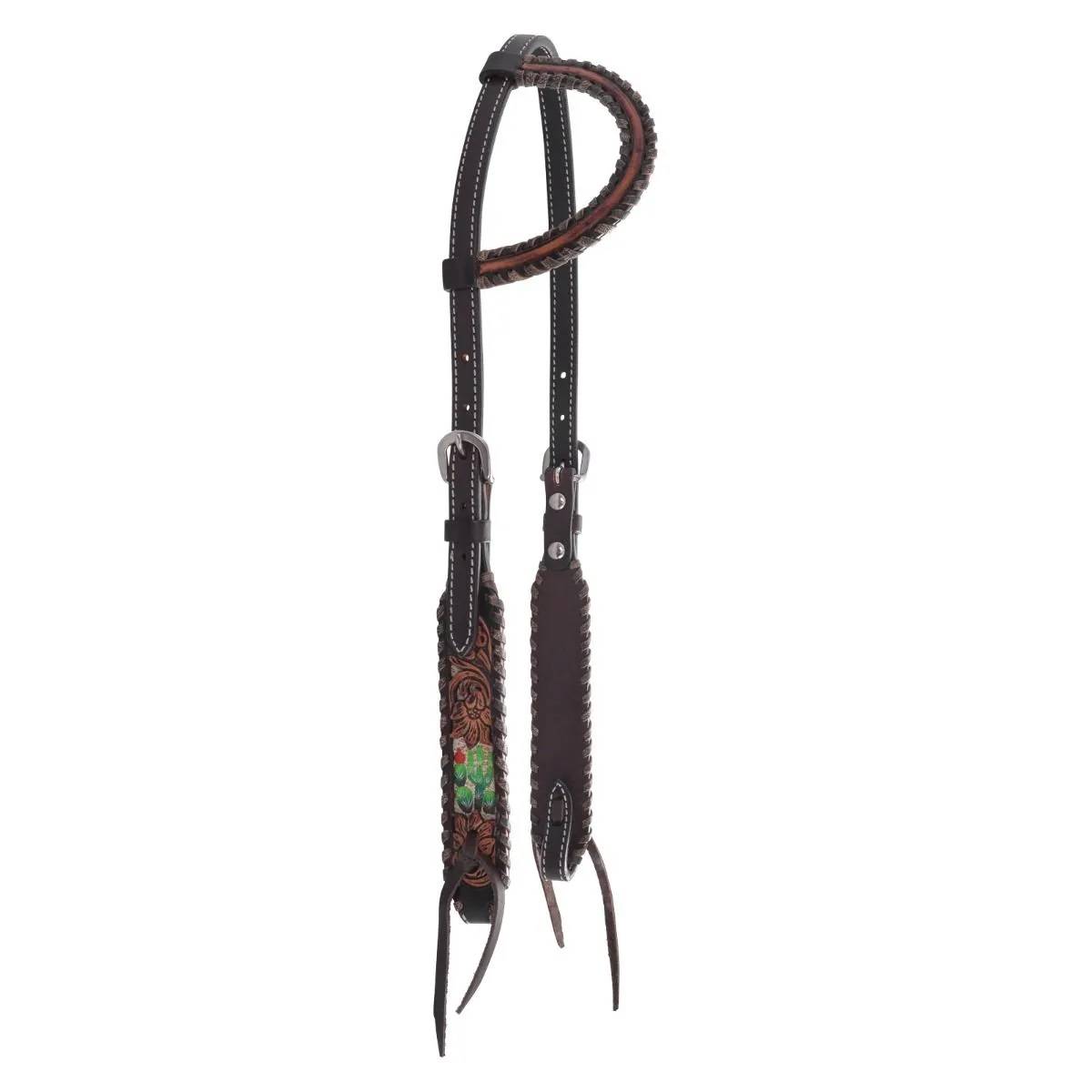 1010-17-SC Circle Y Cactus Country One Ear Headstall sku 1010-17-SC
