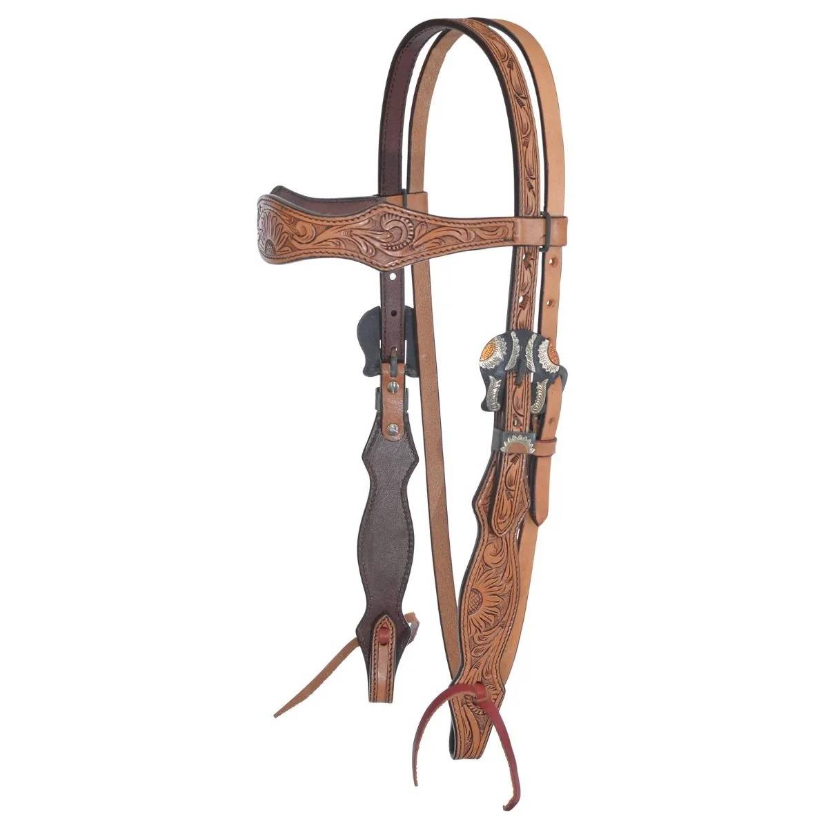 1012-12-W6 Circle Y Copper Sunflower Browband Headstall sku 1012-12-W6