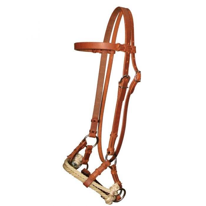 4042-0006 Circle Y Side Pull Double Rope Nose Browband Heads sku 4042-0006