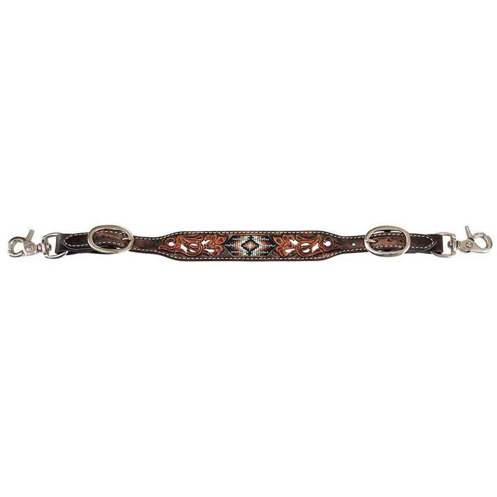 Circle Y Distressed Beaded Wither Strap