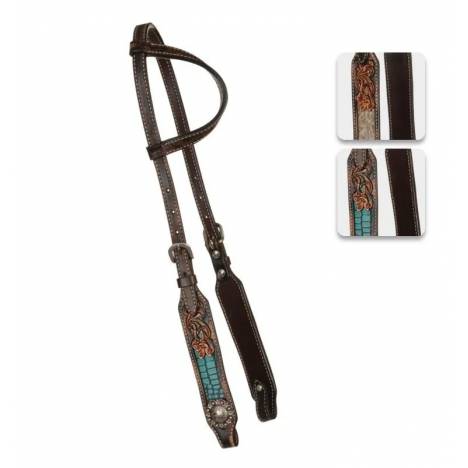 Circle Y Inlaid Filigree One Ear Headstall