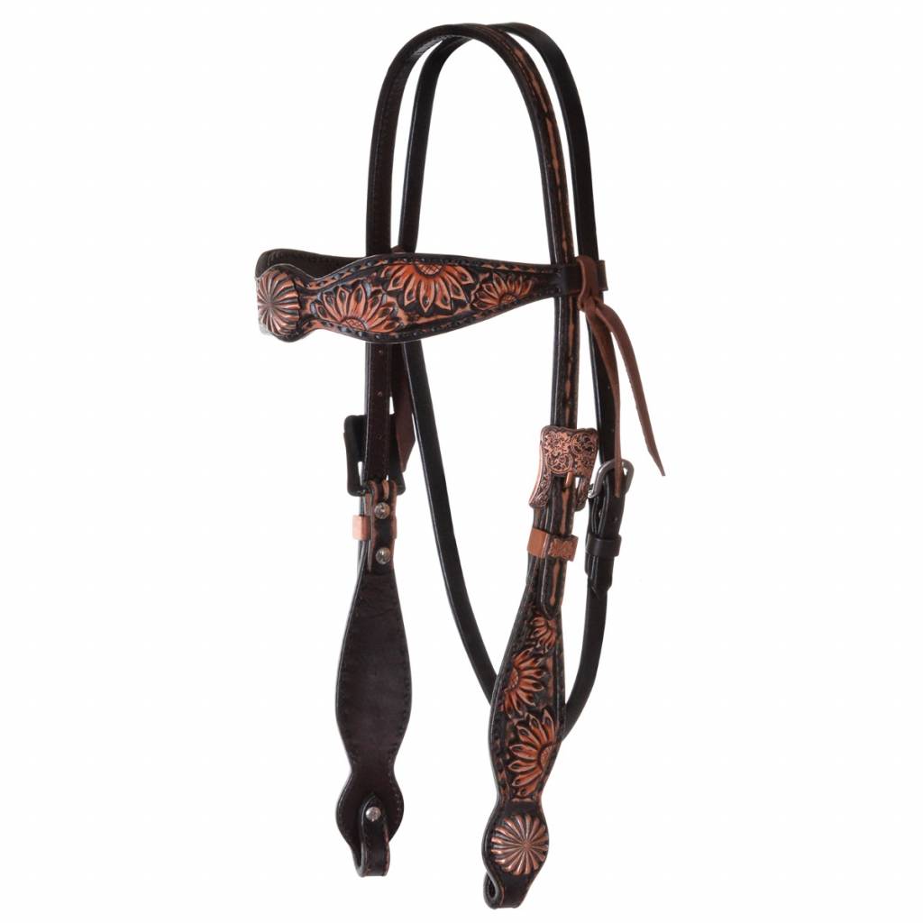 Circle Y Vintage Sunflower Browband Headstall