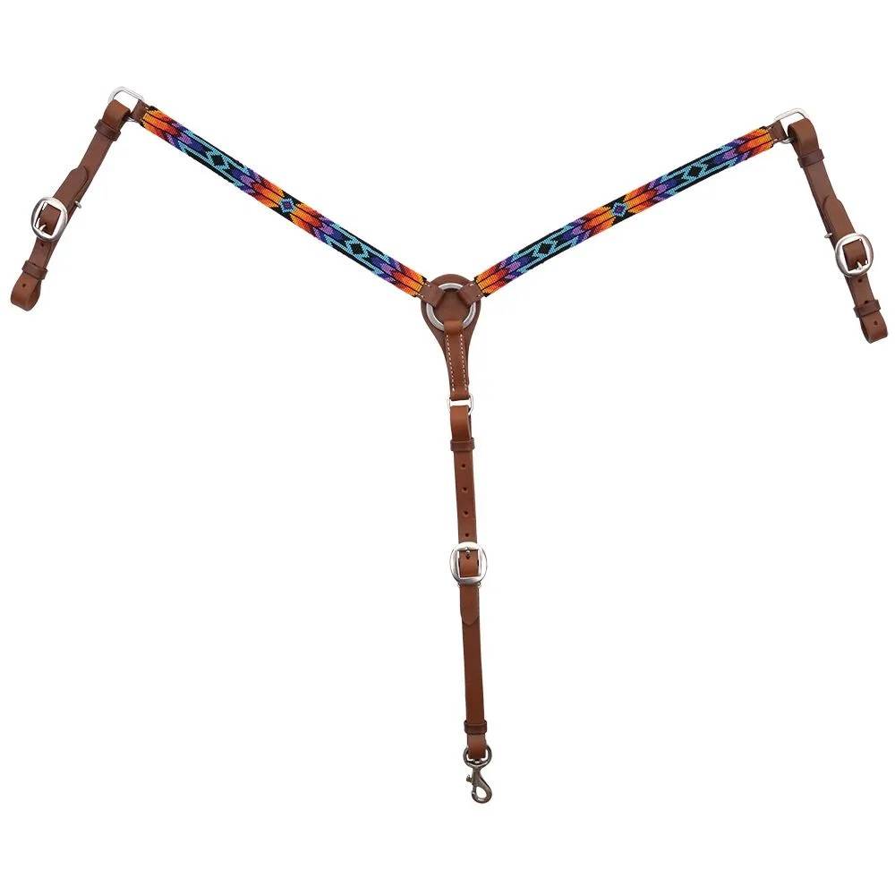 Circle Y Vibrant Infinity Aztec Beaded Breast Collar