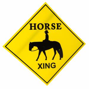 Gatsby Horse Crossing Sign- Western
