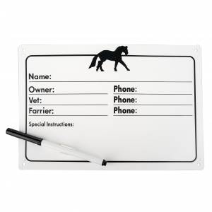 Gatsby Horse Name Plate with White Board
