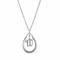 1928 Jewelry Pewter Horseshoe Crystal Initial Necklace