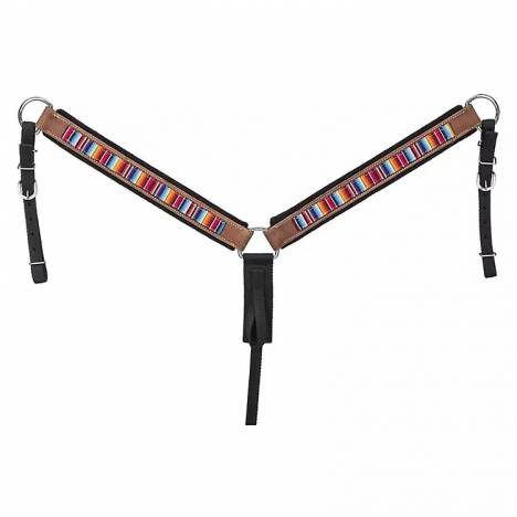 Tough-1 Leather Print Web Overlay Breastcollar